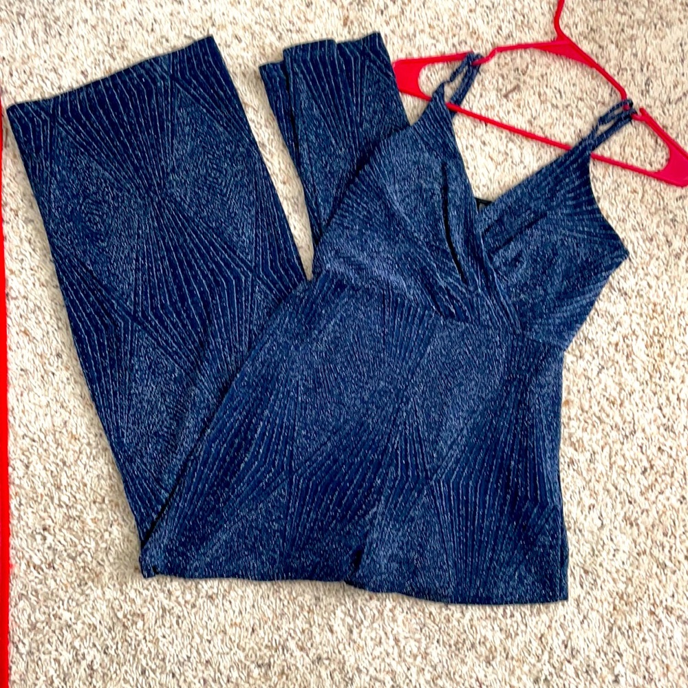 Navy Wide leg jumpsuit